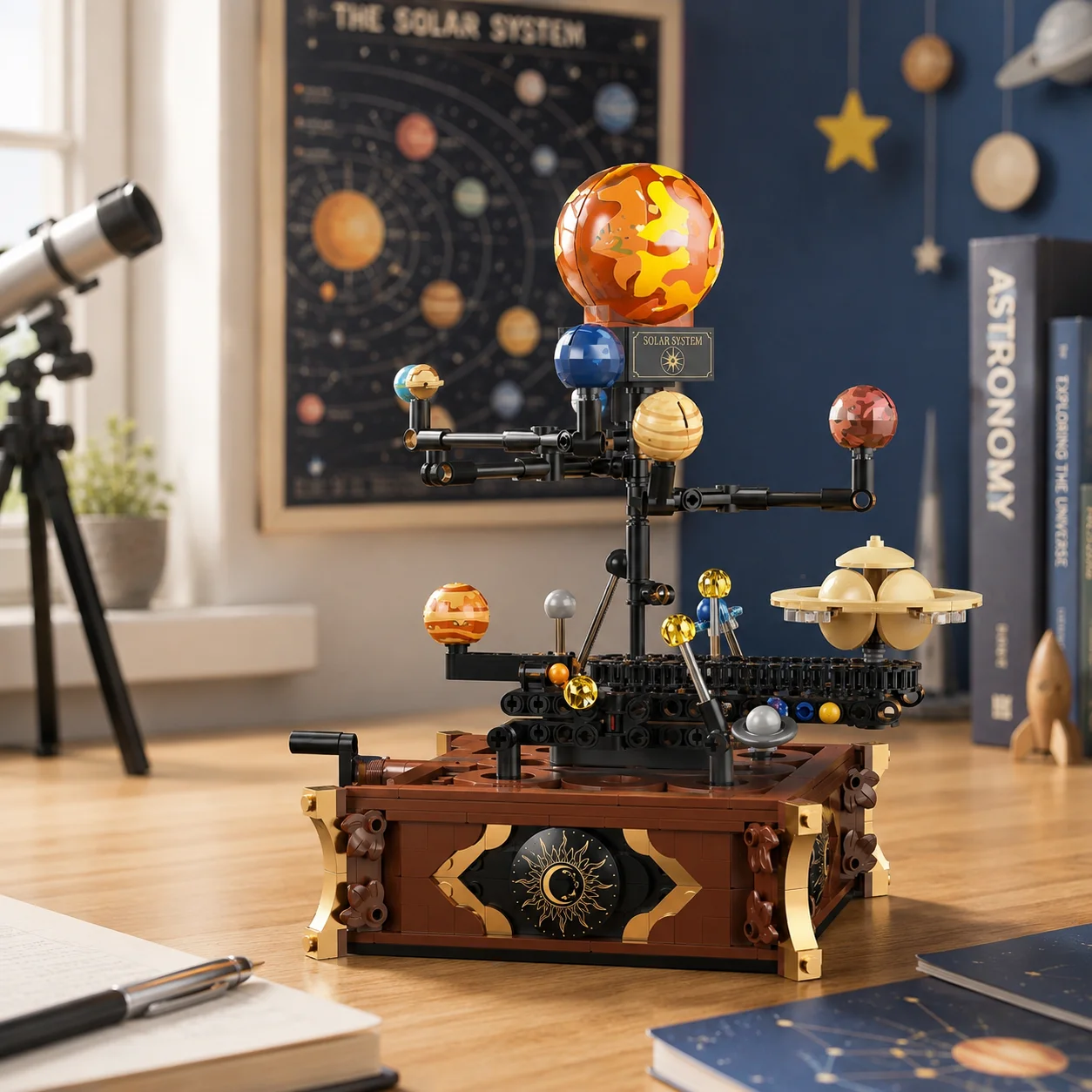 Solar System Orrery - 697pcs Classic Space Solar System Orbit