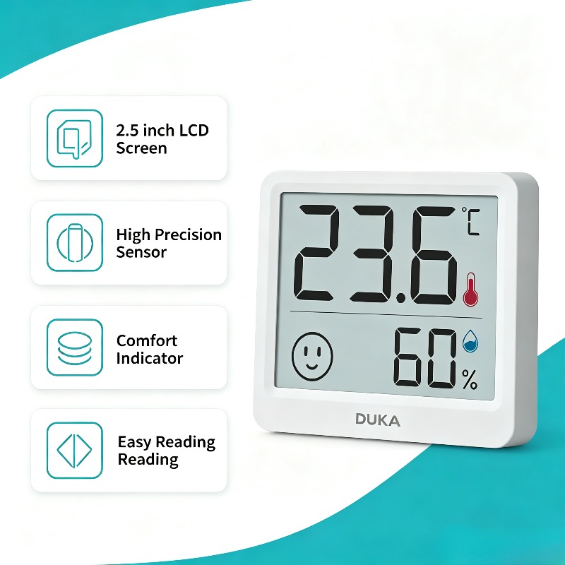 DUKA Atuman 2.5 inch LCD Elect - đánh giá và giá Weather Station Indoor
