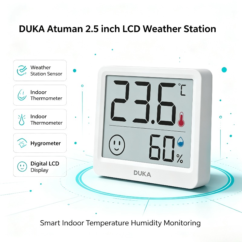 DUKA Atuman 2.5 inch LCD Elect - đánh giá và giá Weather Station Indoor