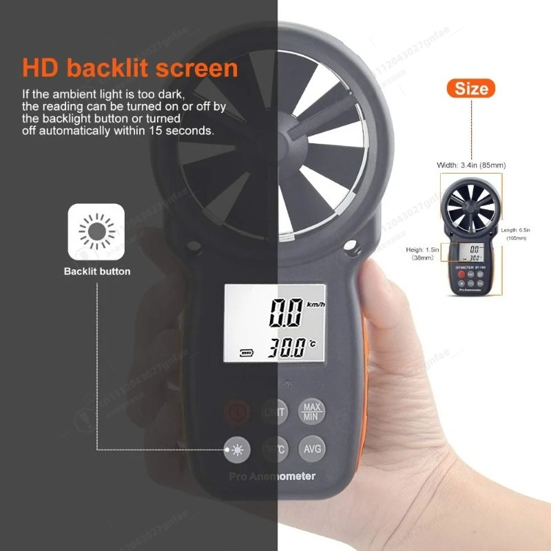 BT-100 Digital Anemometer Hand - đánh giá và giá Anemometer Wind Speed