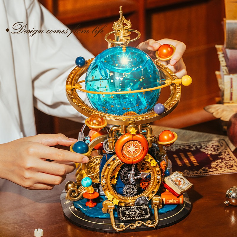Retro Rotating Earth Model Bui - đánh giá và giá Solar System Orrery