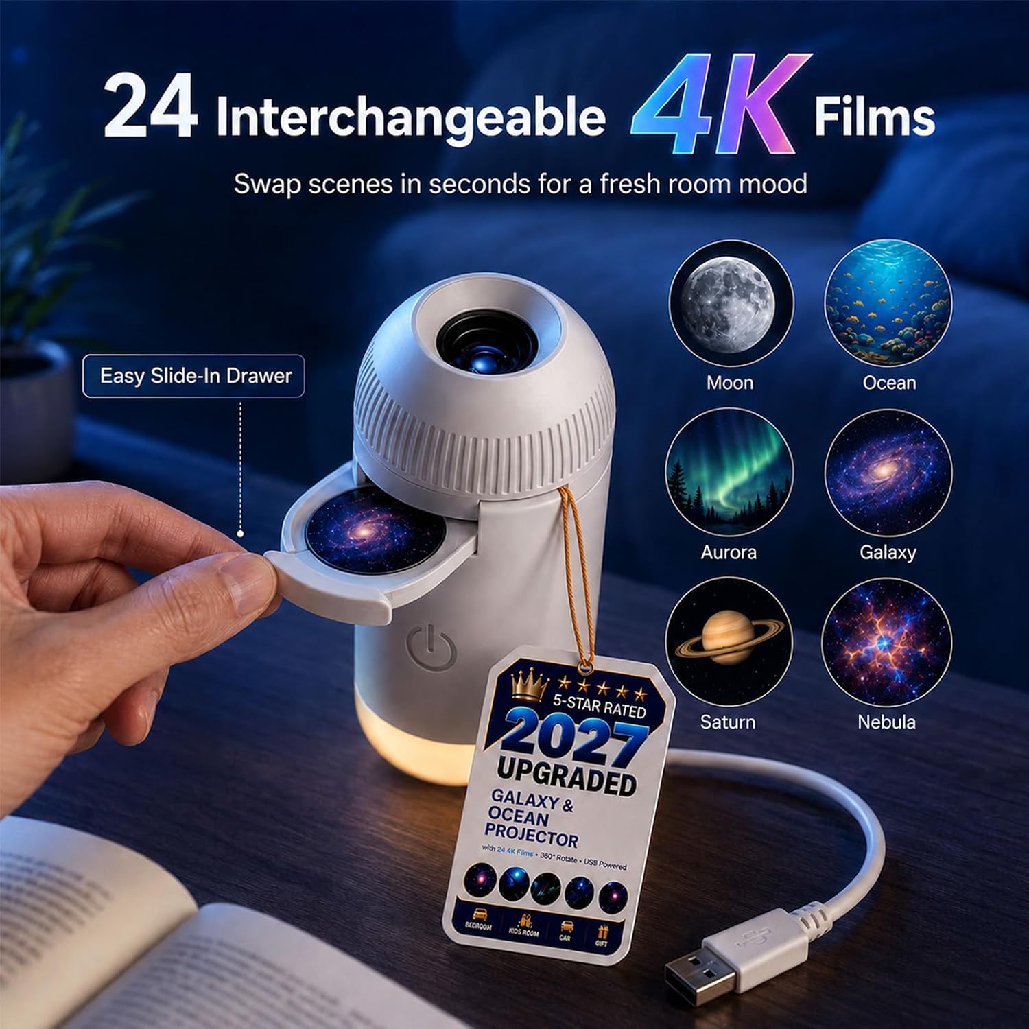 TINSOL USB Starry Sky Projecto - đánh giá và giá Planetarium Projector Home