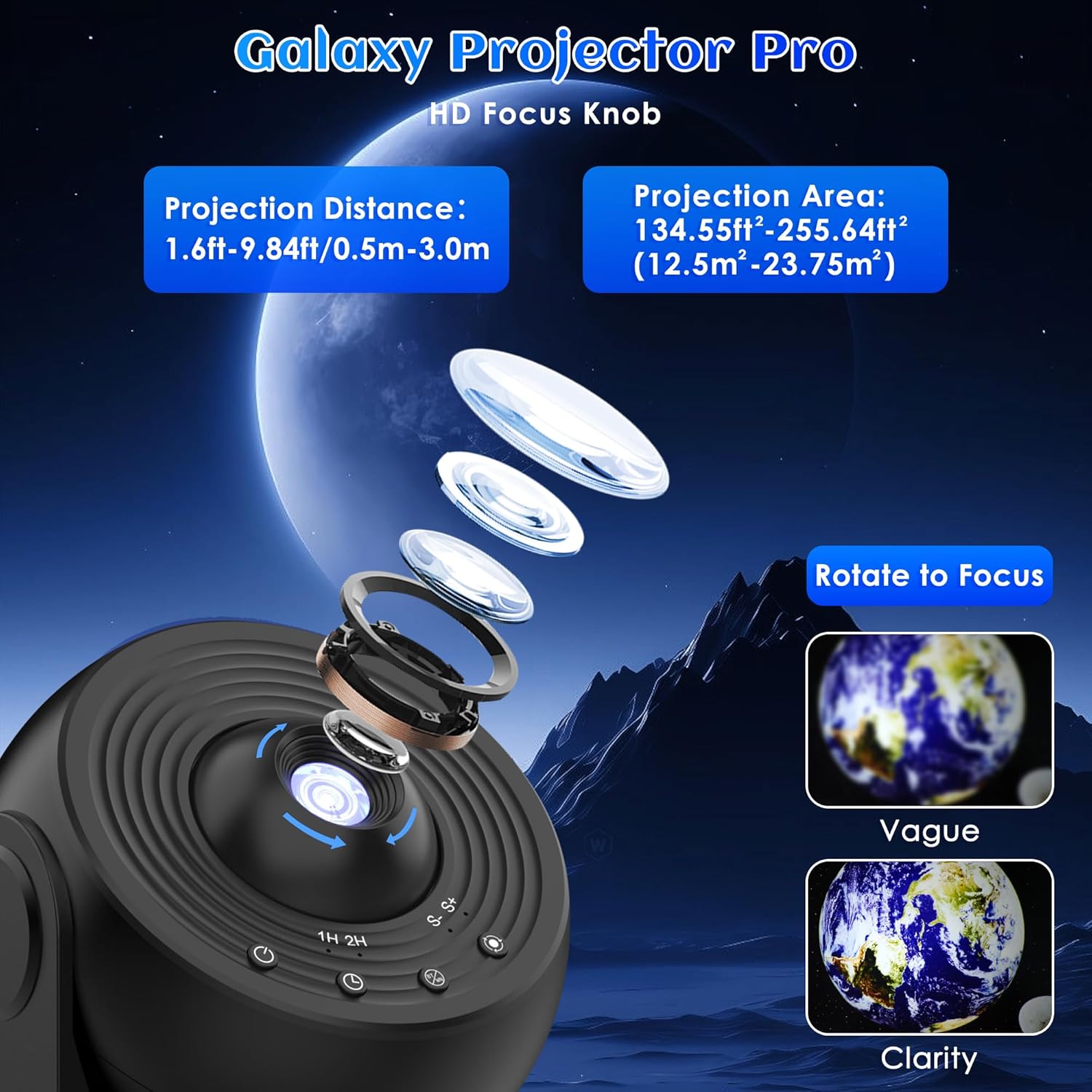 Star Projector Galaxy Pro Nigh - đánh giá và giá Planetarium Projector Home